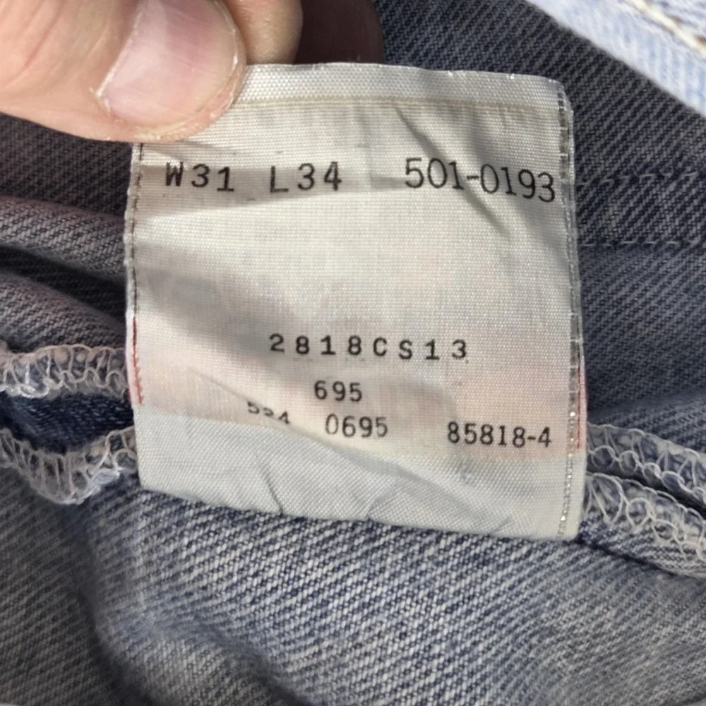 Vintage Levis 501 Jeans Mens 31x34 Blue Regular Straight Button Fly Made In USA